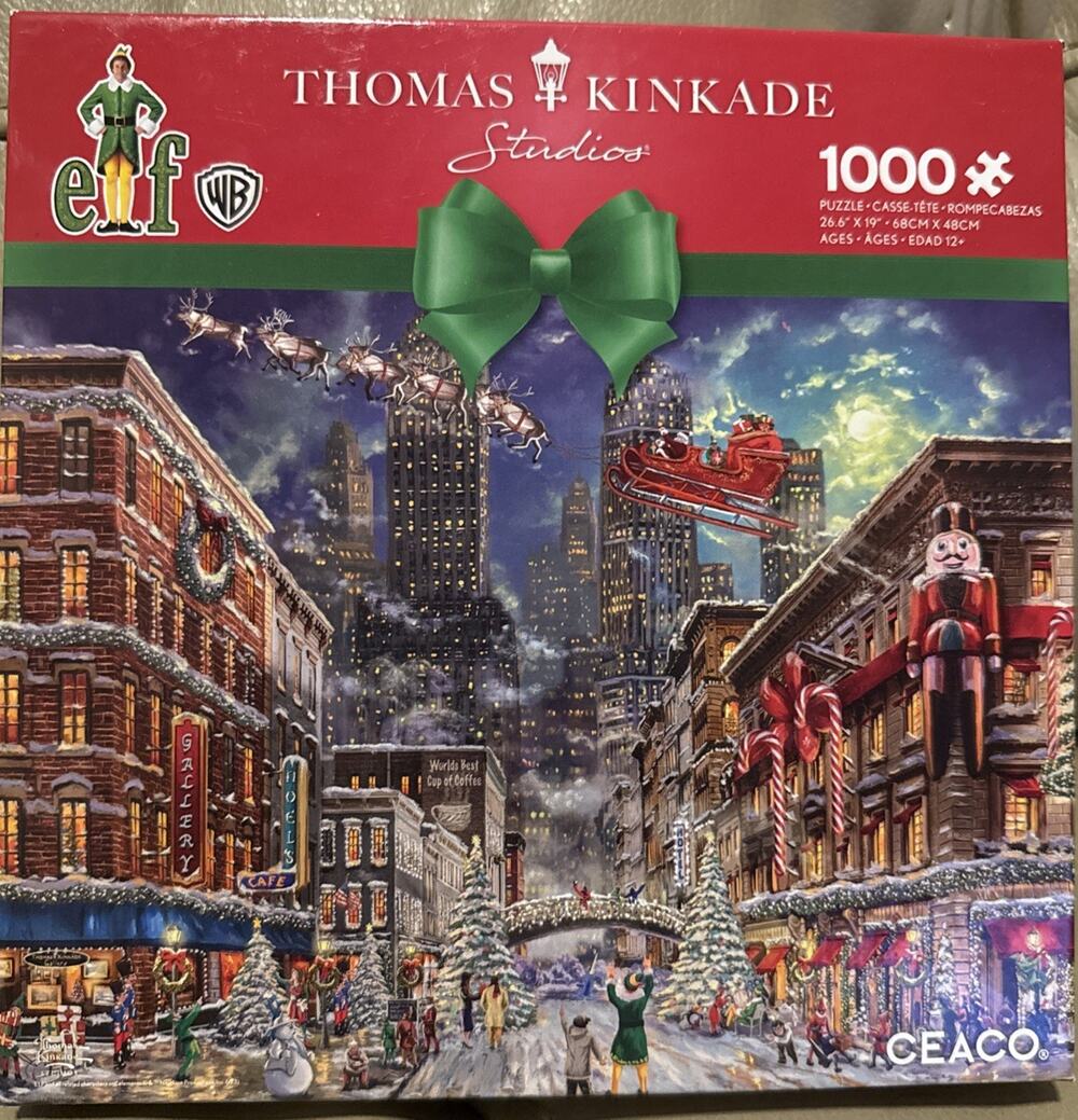 Thomas Kinkade Ceaco Elf Christmas 1000 Piece Jigsaw Puzzle Multicolor 2023